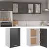 vidaXL Armario colgante cocina &ldquo;Lyon&rdquo; contrachapada gris brillo