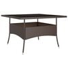 vidaXL Juego de comedor de jard&iacute;n 9 piezas rat&aacute;n sint&eacute;tico marr&oacute;n