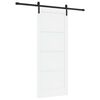 vidaXL Puerta Corredera Blanco y Negro 83 x 202 cm