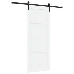 vidaXL Puerta Corredera Blanco y Negro 83 x 202 cm