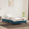 vidaXL Estructura de cama sin colch&oacute;n terciopelo azul oscuro 80x220 cm