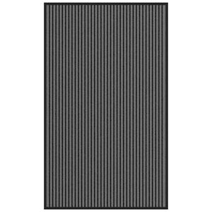 vidaXL Felpudo a rayas negro y gris 90x150 cm