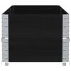 vidaXL Jardinera de madera maciza de pino negro 150x50 cm