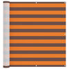 vidaXL Pantalla de Balc&oacute;n Naranja y Marr&oacute;n 110 x 400 cm Tela Oxford