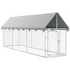 vidaXL Perrera de exterior con tejado 400x100x150 cm