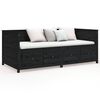 vidaXL Sof&aacute; cama madera maciza de pino negro 90x200 cm