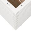 vidaXL Jardinera madera maciza de pino blanco 50x50x72 cm