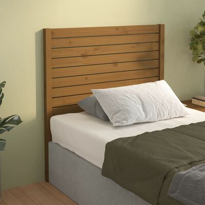 vidaXL Cabecero de cama madera maciza de pino marrón miel 81x4x100 cm