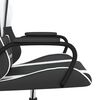 vidaXL Silla gaming de masaje cuero sintético negro y blanco