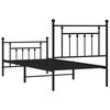 vidaXL Estructura cama sin colch&oacute;n con estribo metal negro 90x200 cm