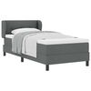 vidaXL Cama tipo Box Spring con cabecera Gris oscuro 90 x 200 cm tela