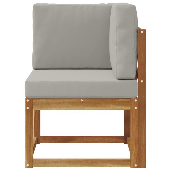 vidaXL Sof&aacute; de esquina para exteriores Madera de Acacia S&oacute;lida