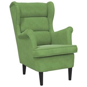 vidaXL Sill&oacute;n de terciopelo verde claro