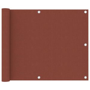 vidaXL Toldo para balc&oacute;n de tela oxford terracota 75x500 cm
