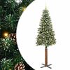 vidaXL &Aacute;rbol de Navidad Delgado con 300 LED con soporte Verde 210 cm