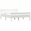 vidaXL Estructura de cama sin colch&oacute;n madera de pino blanco 160x200 cm