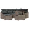 vidaXL Conjunto de sof&aacute; de jard&iacute;n 7 uds. rat&aacute;n sint&eacute;tico