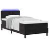 vidaXL Cama Box Spring LED con colch&oacute;n Negro 90 x 200 cm Terciopelo