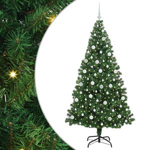 vidaXL &Aacute;rbol de Navidad artificial Verde 210 cm PVC y Acero y Pl&aacute;stico