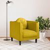 vidaXL Sillón con cojín terciopelo amarillo