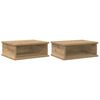 vidaXL Mesita de Noche 2 uds. Roble artisan 40 x 31 x 15 cm