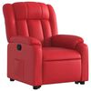 vidaXL Sill&oacute;n reclinable elevable cuero artificial rojo