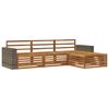 vidaXL Conjunto de sof&aacute;s de exterior 4 uds. Natural