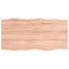 vidaXL Tablero mesa madera tratada roble borde natural 100x50x2 cm