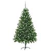 vidaXL &Aacute;rbol de Navidad preiluminado con luces y bolas verde 210 cm