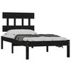 vidaXL Estructura de cama madera maciza negra 100x200 cm