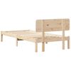 vidaXL Estructura de cama Natural 90 x 190 cm Madera de pino macizo