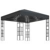 vidaXL Cenador con tira de luces LED 3x3 m gris antracita