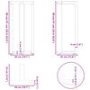 vidaXL Patas para mesa de bar en forma de T (2 unidades), color blanco, 50 x 35 x (90-91) cm, acero
