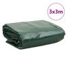 vidaXL Lona verde 3x3 m 650 g/m²