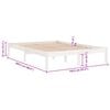 vidaXL Estructura de cama sin colch&oacute;n madera maciza blanco 140x200 cm