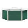 vidaXL Arriate elevado de acero galvanizado verde 129x129x45 cm