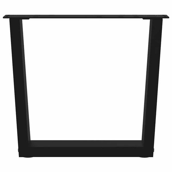 vidaXL Patas para mesa de centro en forma de V (2 unidades), color negro, 60 x (42-43,3) cm, acero
