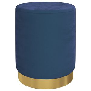vidaXL Taburete redondo con almacenaje terciopelo 31 x 37 cm azul