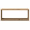 vidaXL Estantes cubo de pared 2 uds madera roble artisan 60x15x23 cm