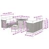 vidaXL Conjunto de sof&aacute; de jard&iacute;n con coj&iacute;n 9 pcs Beige y Gris Claro