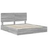 vidaXL Cama con almacenamiento con cabecera Gris Sonoma 180 x 200 cm