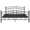vidaXL Estructura cama con cabecero sin colch&oacute;n metal negro 160x200 cm