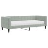 vidaXL Sofá cama con colchón terciopelo gris claro 80x200 cm