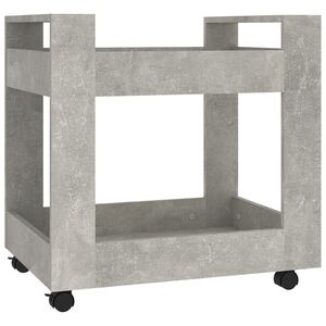 vidaXL Carrito de escritorio contrachapada gris hormigón 60x45x60 cm