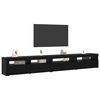 vidaXL Conjunto de mueble de TV 3 pcs Roble Negro 270 x 35 x 40 cm