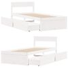 vidaXL Estructura cama sin colchón madera maciza pino blanca 100x200cm