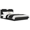 vidaXL Estructura de cama con cabecero Roble Negro 150 x 200 cm