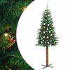 vidaXL Árbol de Navidad Delgado con 300 LED con soporte Verde 210 cm