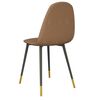 vidaXL Sillas de comedor 2 unidades tela marr&oacute;n