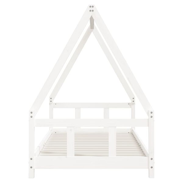 vidaXL Estructura de cama para ni&ntilde;os madera de pino blanco 90x200 cm